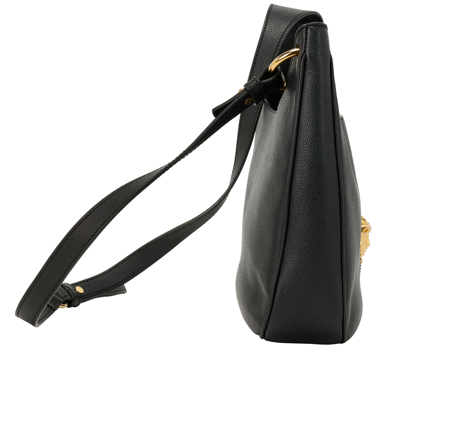 Medusa Shoulder Bag, &pound;350, Handbags, Black, Leather, Side view